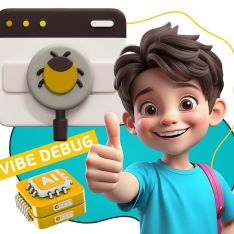 Тестирование & Vibe Debug. Охотники за багами - КИБЕРшкола программирования для детей, компьютерные курсы для школьников, начинающих и подростков - KIBERone г. Новокуйбышевск