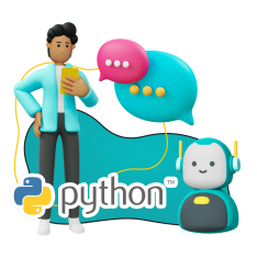 Умный чат-бот на Python - КИБЕРшкола программирования для детей, компьютерные курсы для школьников, начинающих и подростков - KIBERone г. Новокуйбышевск