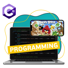 Программирование на C#. Удивительный мир 2D-игр - КИБЕРшкола программирования для детей, компьютерные курсы для школьников, начинающих и подростков - KIBERone г. Новокуйбышевск