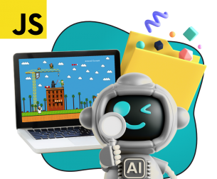 Язык программирования JavaScript + AI. Проектное обучение + геймификация + AI-помощники - КИБЕРшкола программирования для детей, компьютерные курсы для школьников, начинающих и подростков - KIBERone г. Новокуйбышевск